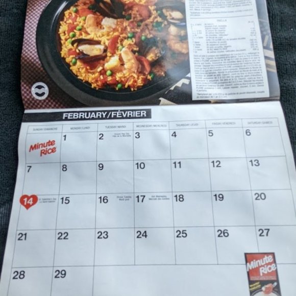 15% OFF Vintage 1988 Calendar/Planner Featuring Monthly Recipes © 1987 - Picture 9 of 16